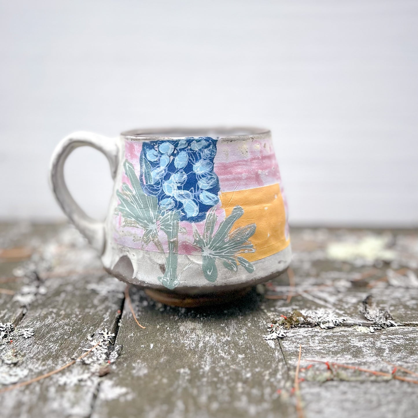 Handbuilt Mug - lupine