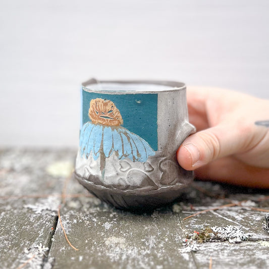 Nub Mug - coneflower & honey bee