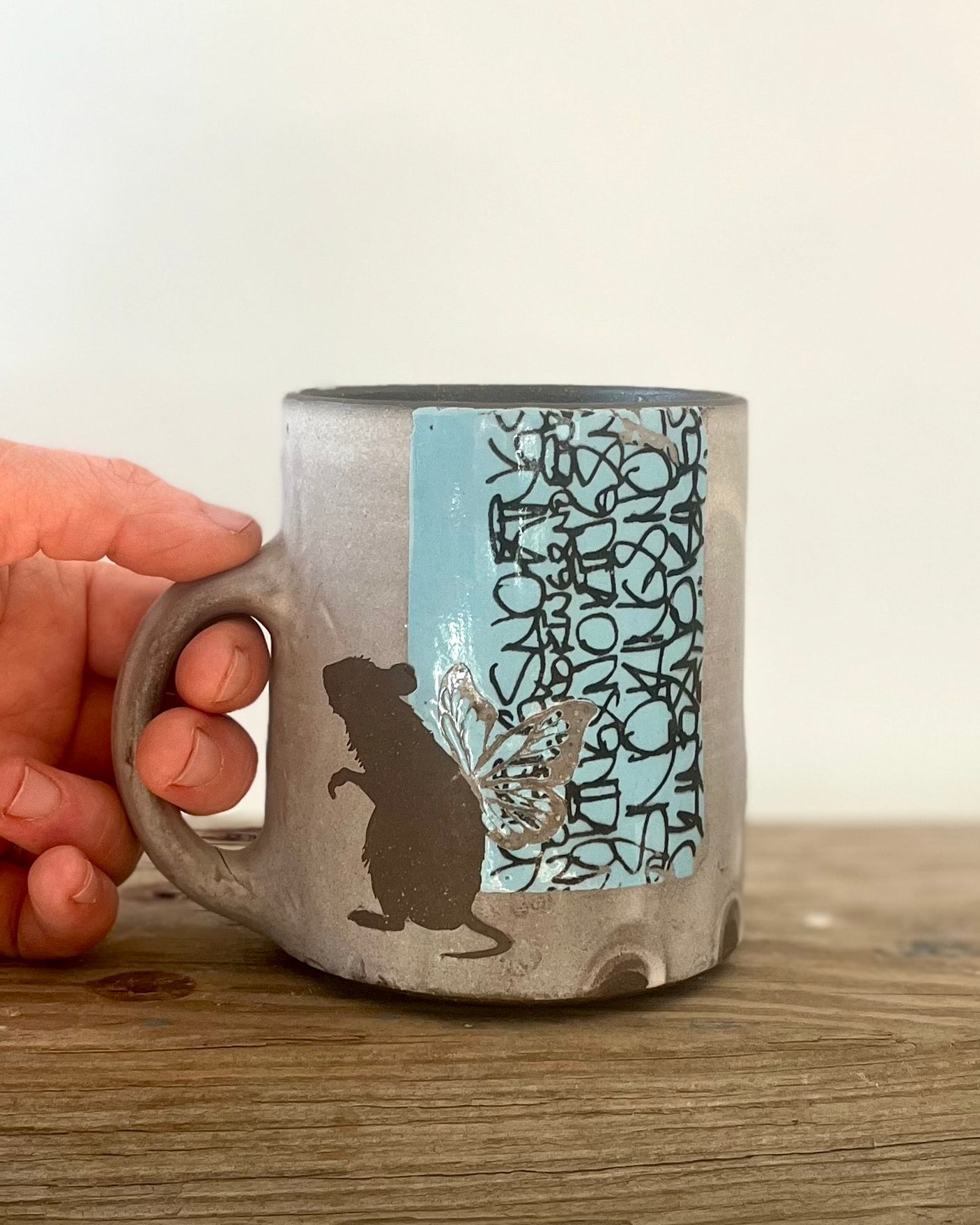 Collab Mug - Blue Poppies & Ratterfly *SECOND*