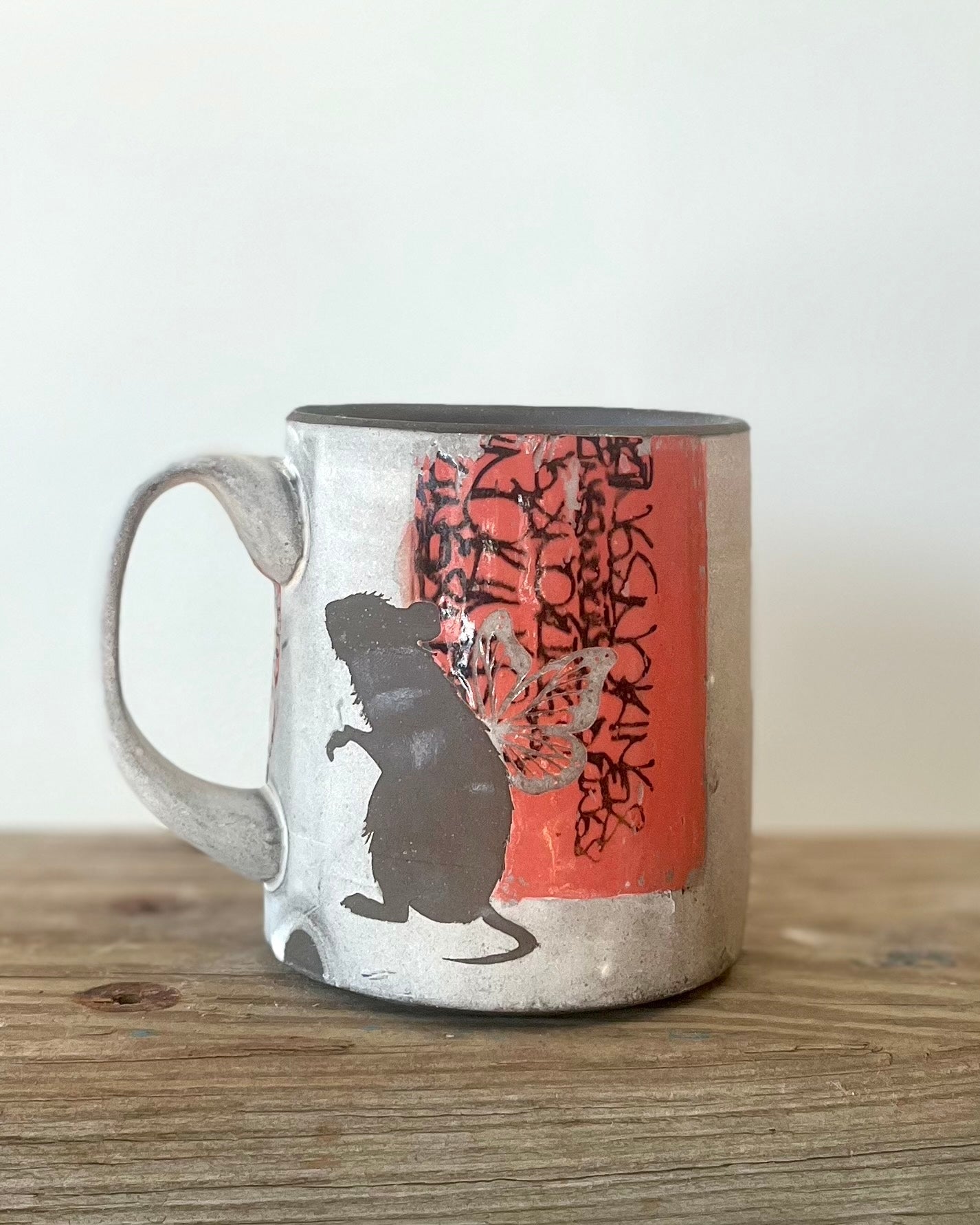 Collab Mug - Red Poppies & Ratterfly